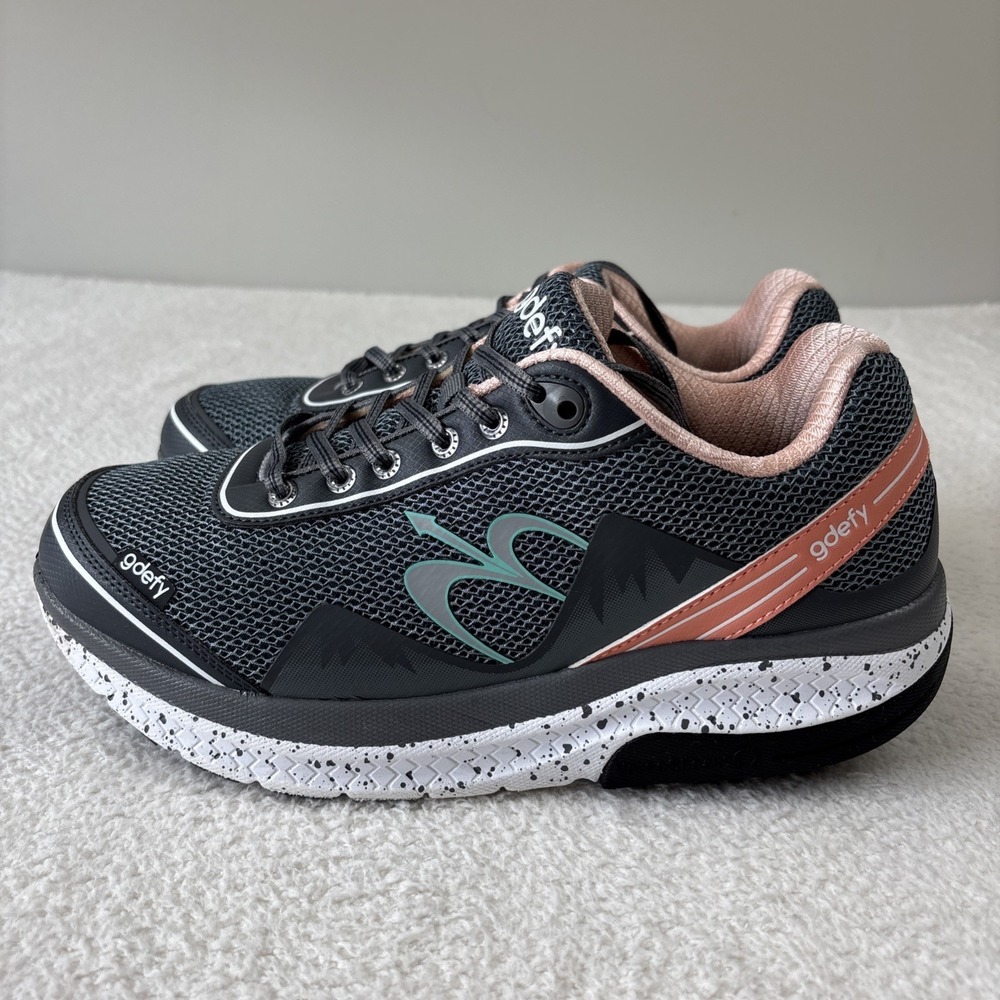 G-DEFY Womens 'Mighty Walk' Shoes Size 10.5 Gray/Pink Sneakers Comfort EUC - Picture 6 of 14